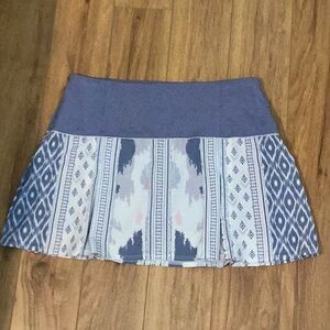 Lucky in Love Blue and White Skater Mini Skirt 14”